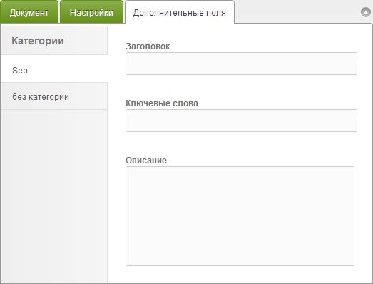 SEO поля MODX Revolution